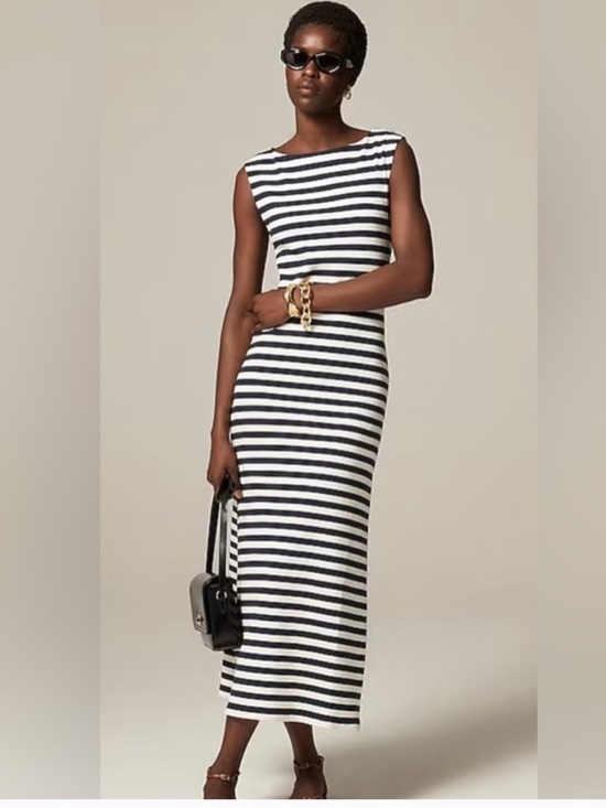 J. Crew Dresses & Skirts - J.crew Knit boatneck midi dress in stripe